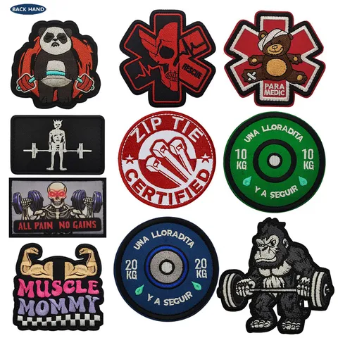 Tactical Backpack Morale Patch Embroidery Badge Fitness Medical Army Military Patch Hook And Loop Patch For Cap Uniform