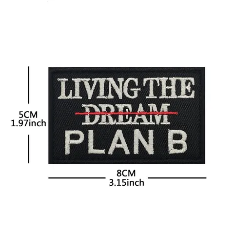 Polyester Tactische Geborduurde Patch Klittenband Motiverende Engelse Slogan Badge Voor Rugzak Kleding Jas Hoed