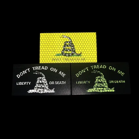 Tactical Reflective Velcro Patch Laser Cut Don't Tread On Me Snake Morale Patches For Backpacks Hats Tactical Gear