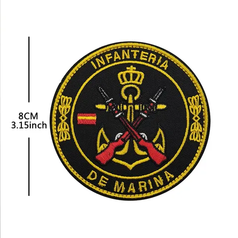 Spanish Military And Police Tactical Embroidered Patch Hook And Loop Badge For Backpack Cap Apparel Decor