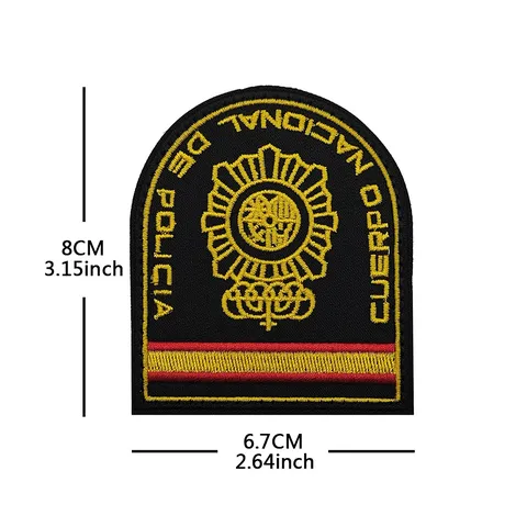 Spanish Military And Police Tactical Embroidered Patch Hook And Loop Badge For Backpack Cap Apparel Decor