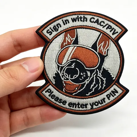Tactical Military Dog Embroidered Patch Morale Badge With Hook Backing For Backpacks Hats And Clothing Accessories