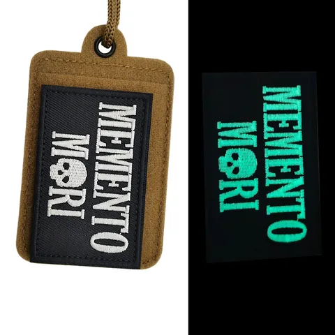 Tactical Embroidered Patch Memento Mori Skull Badge Hook And Loop Backing For Backpack Hat Clothing