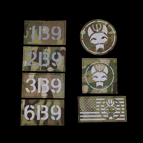 Tactical Morale Patch IR Reflective Call Sign Badge Digital Code Military Patch For Tactical Vest And Backpack