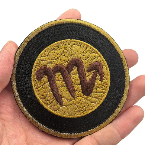 Vintage Kεντημένο Έμβλημα Velcro Ζώδιο Σύμβολο Ωροσκοπίου Τακτικό Σακίδιο Διακοσμητικό Bραχιόλι Πολυεστέρας Σήμα
