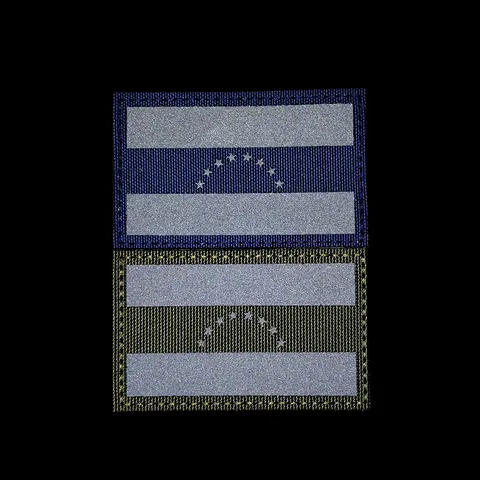Outdoor Tactical Laser Cut Reflective IR Flag Patch Military Morale Badge With Hook Backing For Backpack Hat Gear