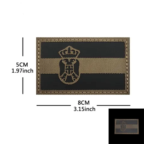 Parche Moral Táctico para Exteriores Insignia de Velcro Reflectante Parche de Emblem del Ejército Militar para Mochila Sombrero Uniforme Equipo Táctico