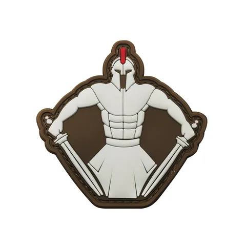 3D PVC Tactical Spartan Helmet Sword Morale Patch Glow In The Dark Hook And Loop Badge For Outdoor Backpack Apparel