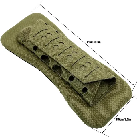 Par de Almohadillas Tácticas para Hombro Corte por Láser MOLLE Cojín para Correa de Mochila Transpirable Resistente al Desgaste