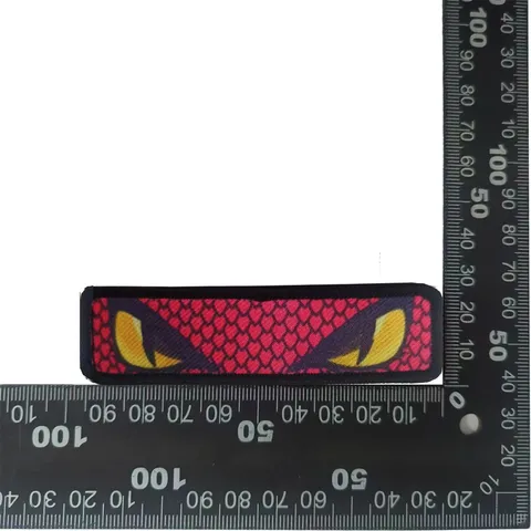 Polyester Embroidered Tactical Snake Head Velcro Patch Morale Badge Cool Animal Applique For Backpack Hat