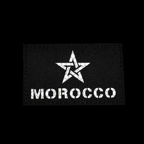Laser Cut Reflective IR Morocco Pakistan Macedonia Flag Tactical Morale Patch Nylon Military Armband Badge