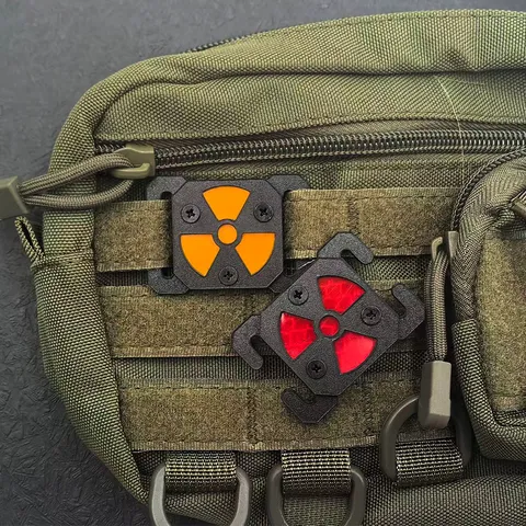 ABS Kunststoff Taktische Taschen Schnalle Leuchtend Flugzeug Strahlung Muster Molle Ausrüstung Zubehör Patch