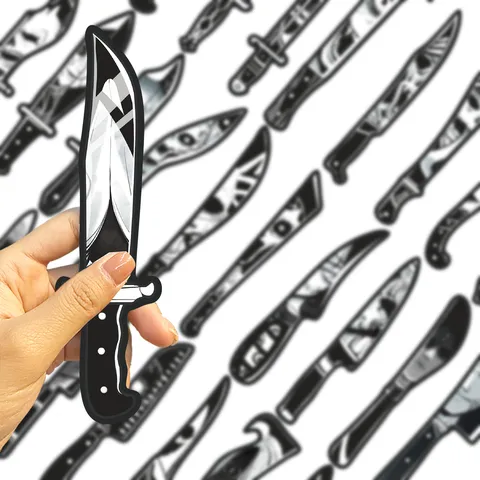 Creative Horror Knife Shaped Bookmarks Black And White Gothic Art Paper Book Markers For Reading Novels Decoration