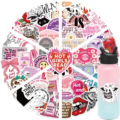 Autocollants Graffiti Rose Imperméables Pack de Stickers en Vinyle Esthétique Pour Bagages Guitare Journal Ordinateur Portable Décoration DIY