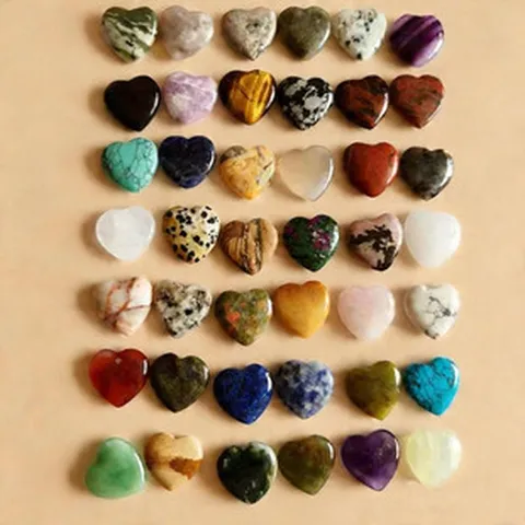 Piedras De Cristal Natural En Forma De Corazón Pulidas Para Meditación Decoración Espiritual Manualidades DIY Ornamentos