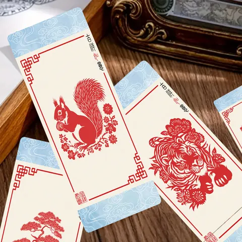 Traditional Chinese Style Paper Cutting Art Bookmarks Decorative Calligraphy Painting Book Markers Creative Cultural Gift