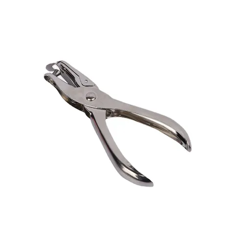 Manual Handheld Single Hole Puncher Silver Metal Circle Punch For Paper Floral Gift Wrap DIY Craft Stationery Office Tools