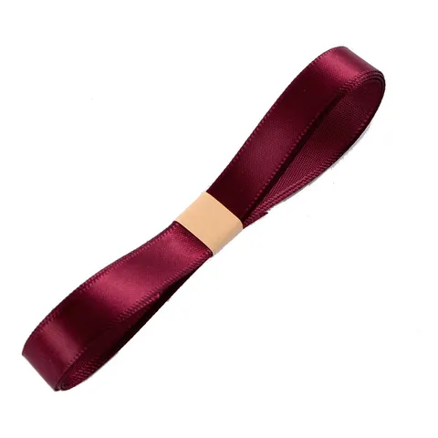 Solid Color Satin Ribbon Roll For Floral Bouquet Packaging DIY Bow Making Polyester Woven Ribbon For Gift Wrapping Decoration