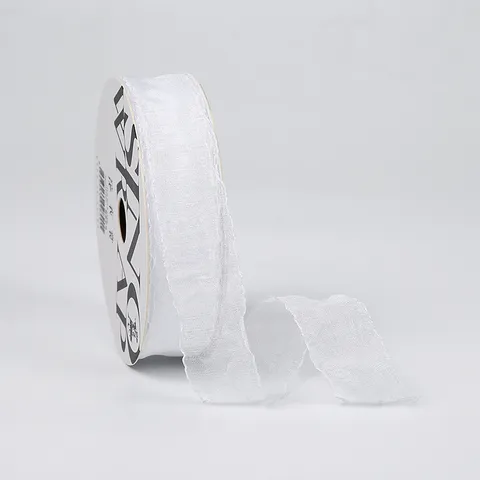Wavy Lace Organza Ribbon For DIY Flower Packaging And Bouquet Decoration Bow Craft Gift Satin Ribbon