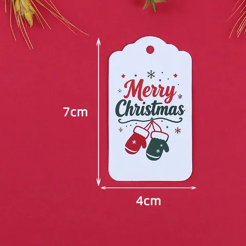 Etichette Sospese in Carta da Regalo Natalizia Guanti Carini Cartone Stampato Carte per Decorazione