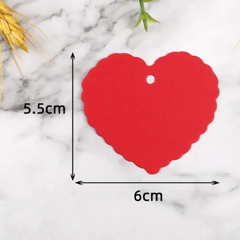 Etichette Regalo in Carta a Cuore Ondulato Rosso Cart Etichetta Sospesa Per San Valentino Matrimonio Festa Decorazione Imballaggio