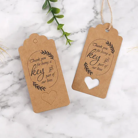 Etichette Regalo Carta Kraft Ringraziamento Cuore Traforato Etichette Appendibili Per Matrimonio Festa Confezione Decorazione