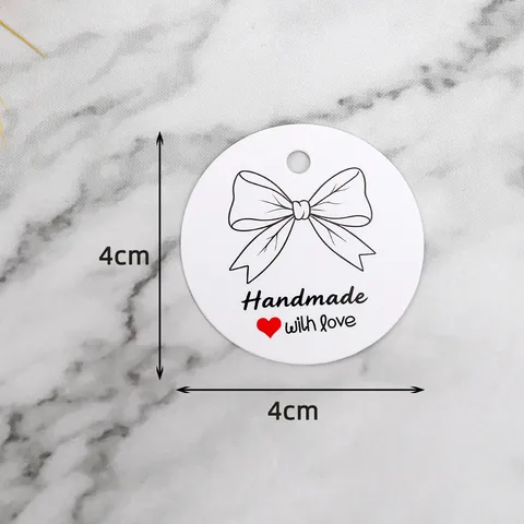 Etichette Regalo in Carta Fatte a Mano Fiocco Stampato Cartoncino Bianco Etichette Appese Per Confezioni Regalo Di Panetteria E Decorazione Di Feste