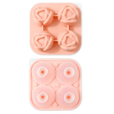 Bandeja de Hielo de Silicona de Grado Alimentario Molde de Tulipán Fabricante de Bolas de Hielo para Cocina