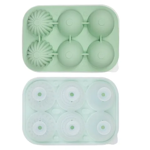 Bandeja de Silicona para Hielo Esfera Grande de Whisky y Molde de Bola de Hielo de Diamante Con Embudo Flexible Desmoldeo Fácil Herramienta de Barra de Cocina