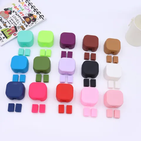 Minimalist PVC Charger Protective Case Set For UK Plug Cable Winder Wrap Data Line Protector Sleeve Set