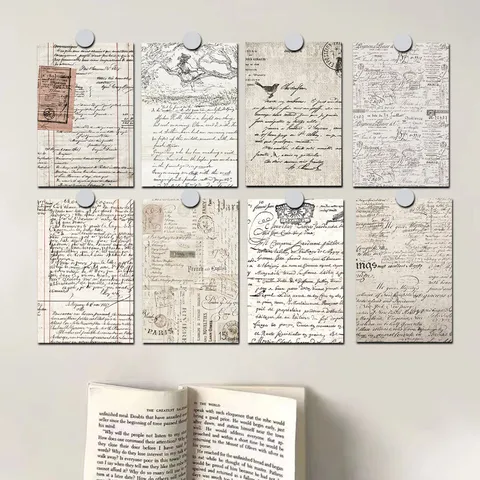 Vintage Letter Decorative Cards Wall Postcards Retro Stationery Set Aesthetic Room Dormitory Living Room Decor