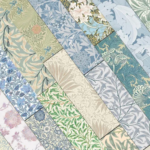 William Morris Style Botanical Floral Bookmarks Vintage Art Paper Page Markers For Reading Books Literary Stationery Gift