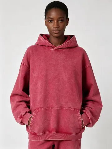 Men's Heavyweight Tie Dye Washed Hooded Sweatshirt Oversized Drop Shoulder Long Sleeve Pullover Casual Fleece Top