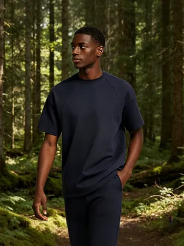 Unisex Loose Fit Short Sleeve T-Shirt Lyocell Blend Cooling Quick Drying Casual Crew Neck Summer Top