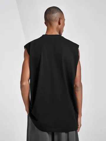 Hombres Mujeres Unisex Chaleco de Algodón Color Sólido Casual Suelto Sin Mangas Camiseta de Tirantes Verano Básico Streetwear