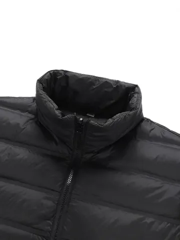 Men's Women's Winter Down Jacket Hooded Thick Warm Solid Color Casual Zip Puffer Coat Outerwear