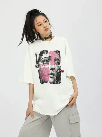 Men Casual Pure Cotton T-Shirt Vintage Washed Oversized Short Sleeve Drop Shoulder Crew Neck Basic Summer Tee