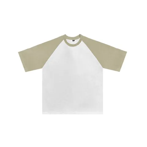 Camiseta Casual de Algodón con Bloque de Color para Hombre Manga Corta Suelta Oversize Hombros Caídos Cuello Redondo Hip Hop