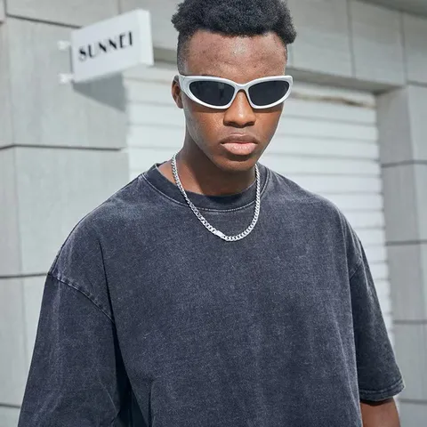 T-Shirt Oversize Lavé Vintage Lourd Unisexe Hip Hop Casual Manches Courtes en Coton Pour Hommes Femmes