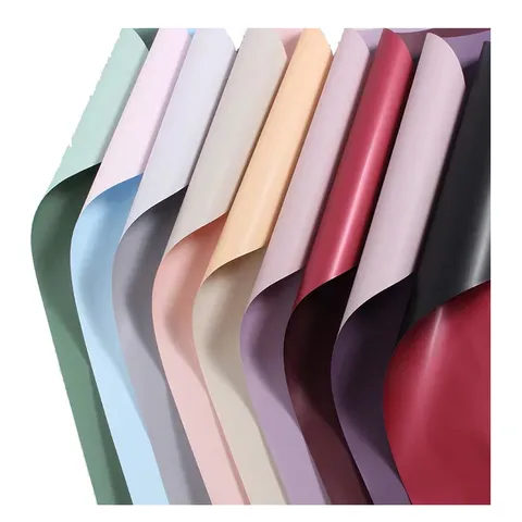 Waterproof Dual-color Ouya Paper Korean Style Flower Wrapping Paper Double-sided Plastic Gift Bouquet Packaging Paper For Florist Supplies