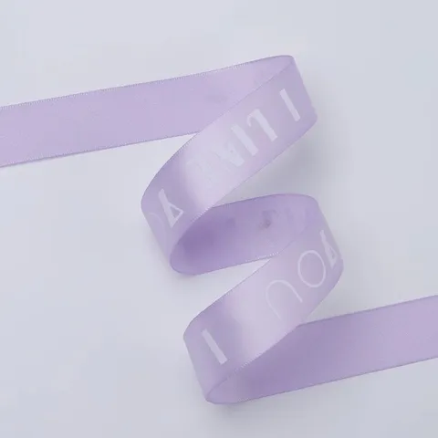 Polyester Printed Satin Ribbon With English Letter Pattern For Flower Bouquet Wrapping Wrapping Bow Decoration Gift Box Craft Trim
