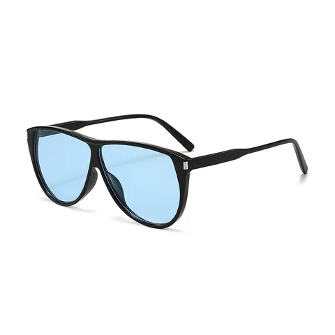 Oversized Aviator Sunglasses For Women Men Retro Flat Top Square Frame Plastic Shield Shades Sun Protection Eyewear Street Beats