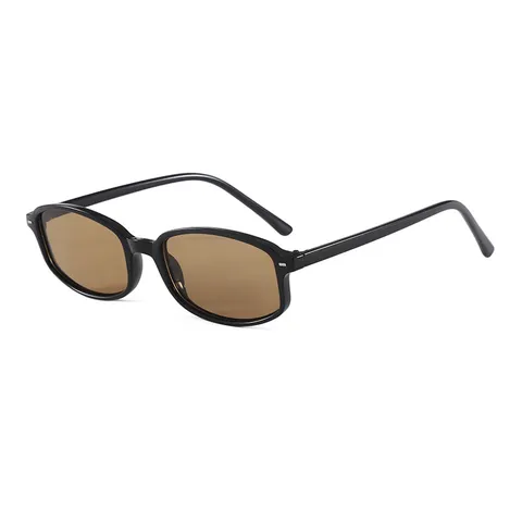 Retro Kleine Rechteckige Sonnenbrille Damen Herren Vintage Schmaler Rahmen UV400 Schutz Modische Streetwear Brille