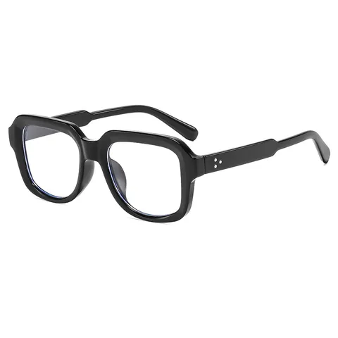 Gafas Cuadradas Retro Anti Luz Azul Unisex Montura de PC a la Moda Gafas Grandes para Hombre Mujer Protección de Escritorio Moda