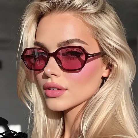 Retro Quadratische Sonnenbrille Damen Herren Kleiner Rahmen Mode Brillen Trendy Geometrische PC Rahmen AC Linse UV400 Outdoor Party Brille