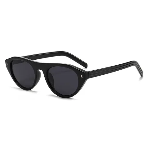 Cat-Eye-Dreieck-Sonnenbrille Damen Herren Mode PC-Rahmen AC-Linse UV400-Schutz Leopardenmuster Trendige Vintage-Sonnenbrille