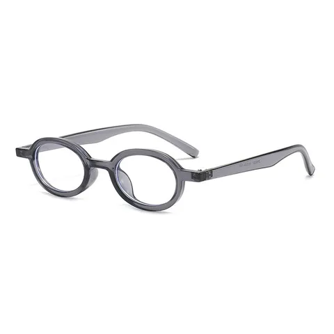 Montura de Gafas Ovaladas Retro Anti Luz Azul para Hombre Mujer Cara Pequeña Montura de PC para Miopía