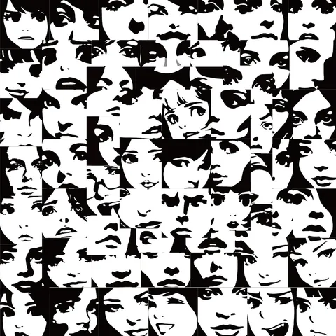 Cartoon Face Graffiti Stickers Waterproof PVC Decals For Scrapbook Laptop Helmet Cup Decorative Black White Street Art