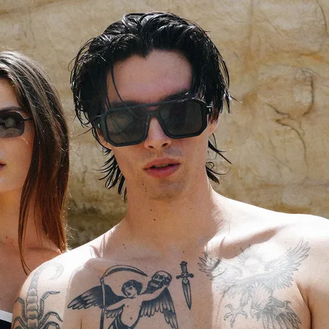 Gafas de Sol Piloto Doble Puente Retro para Hombre Mujer Protección UV400 Montura Cuadrada de Acetato Estilo Diseñador de Moda