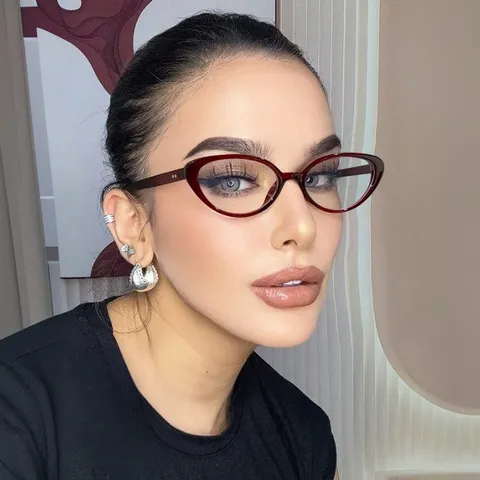 Retro Katzenauge Sonnenbrille Für Damen Herren Leichte Kunststoffgestell Anti Blaulicht Brille Kleine Rahmen Mode Brille